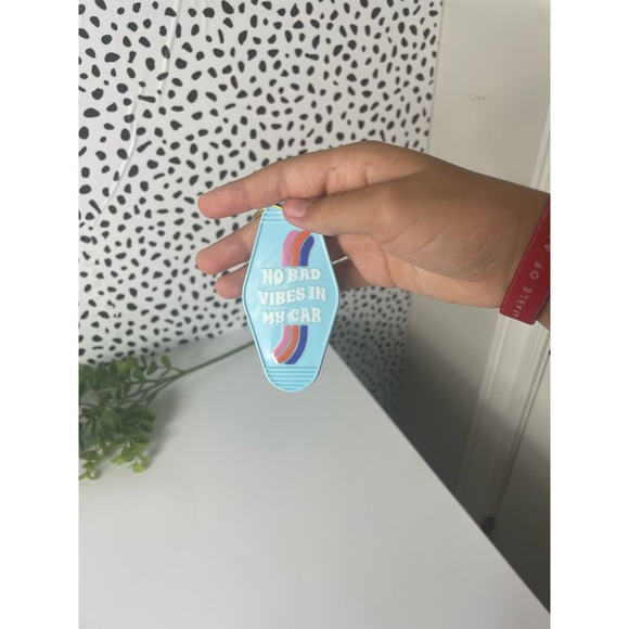 Light blue motel keychain blank kechain backpack tag diy keychain - Picture 7 of 7